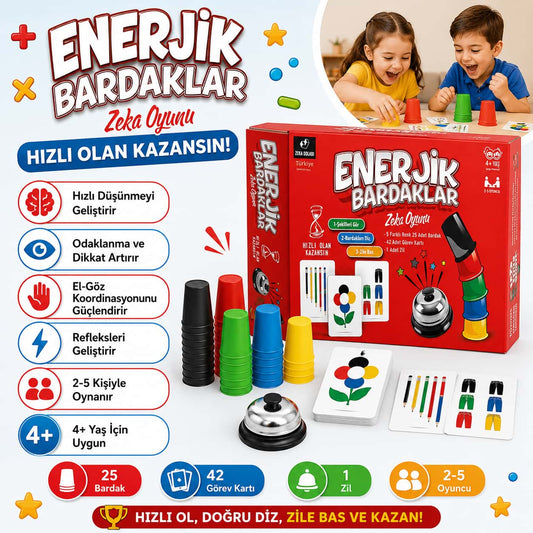 Küçük Dehalar - Enerjik Bardaklar Zeka Oyunu