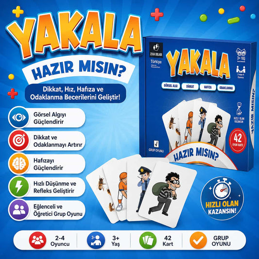Küçük Dehalar - YAKALA - Dikkat, Hız, Hafıza Kart Oyunu