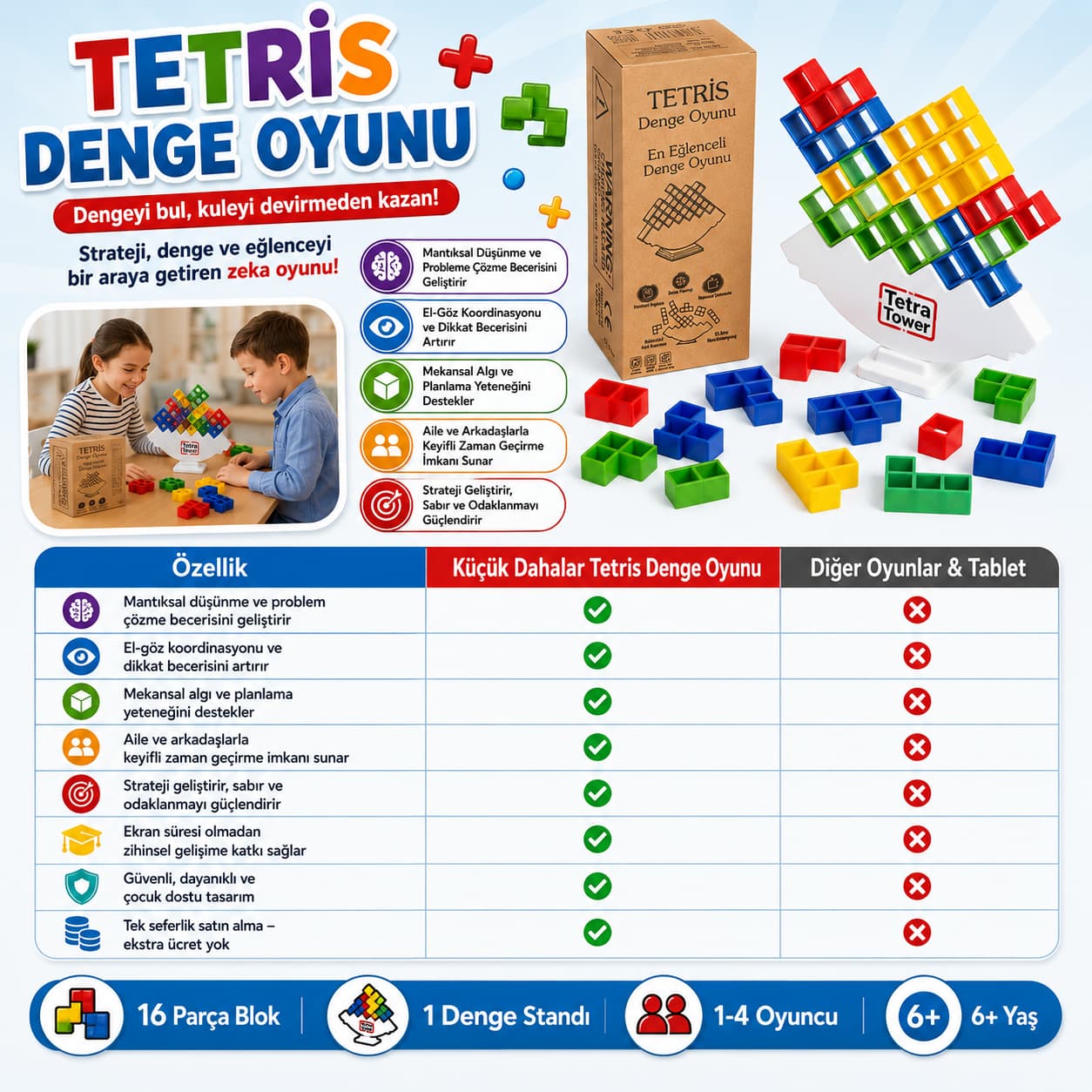 Küçük Dehalar - Tetris Denge Oyunu