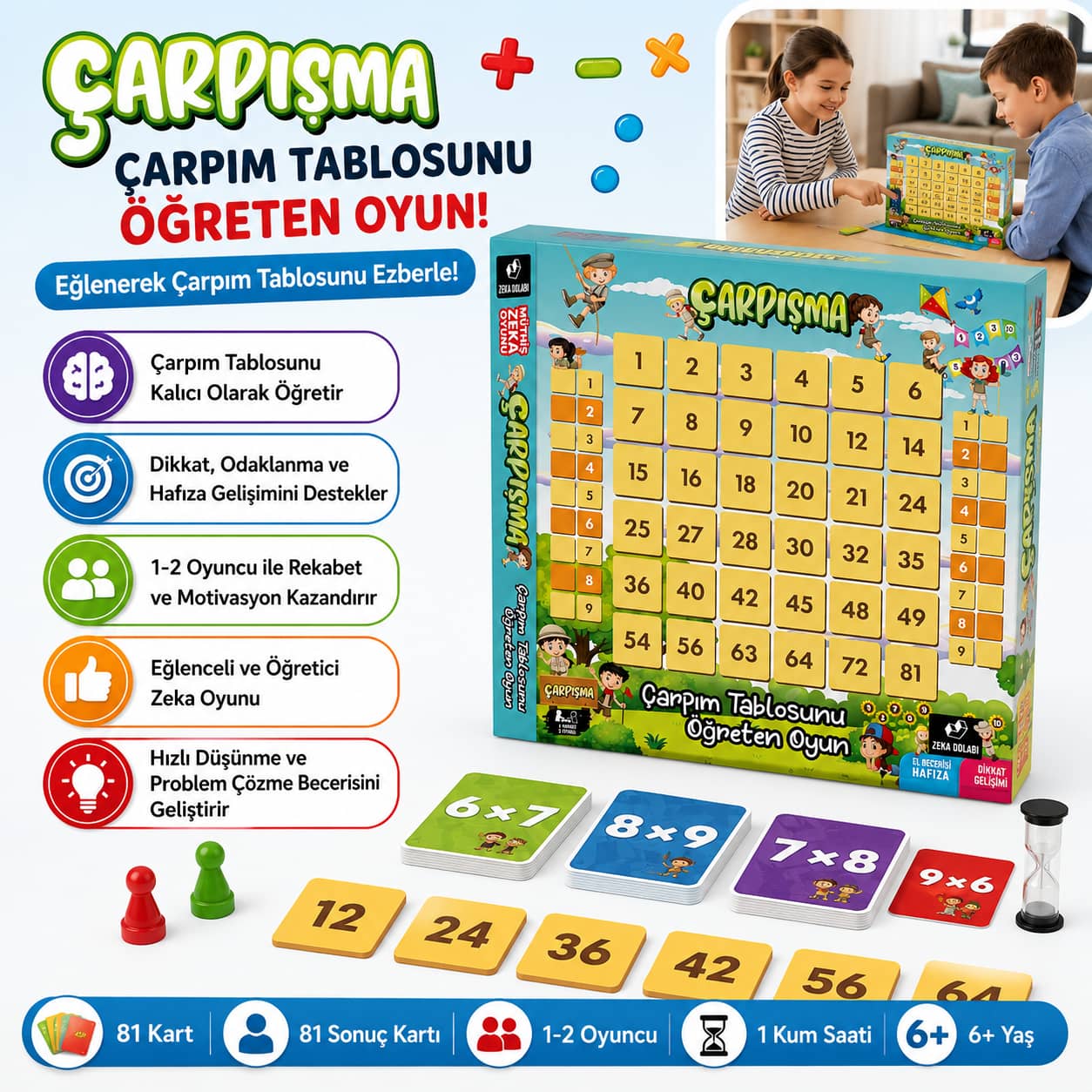 Küçük Dehalar - Çarpışma, Çarpım Tablosunu Öğreten Oyun