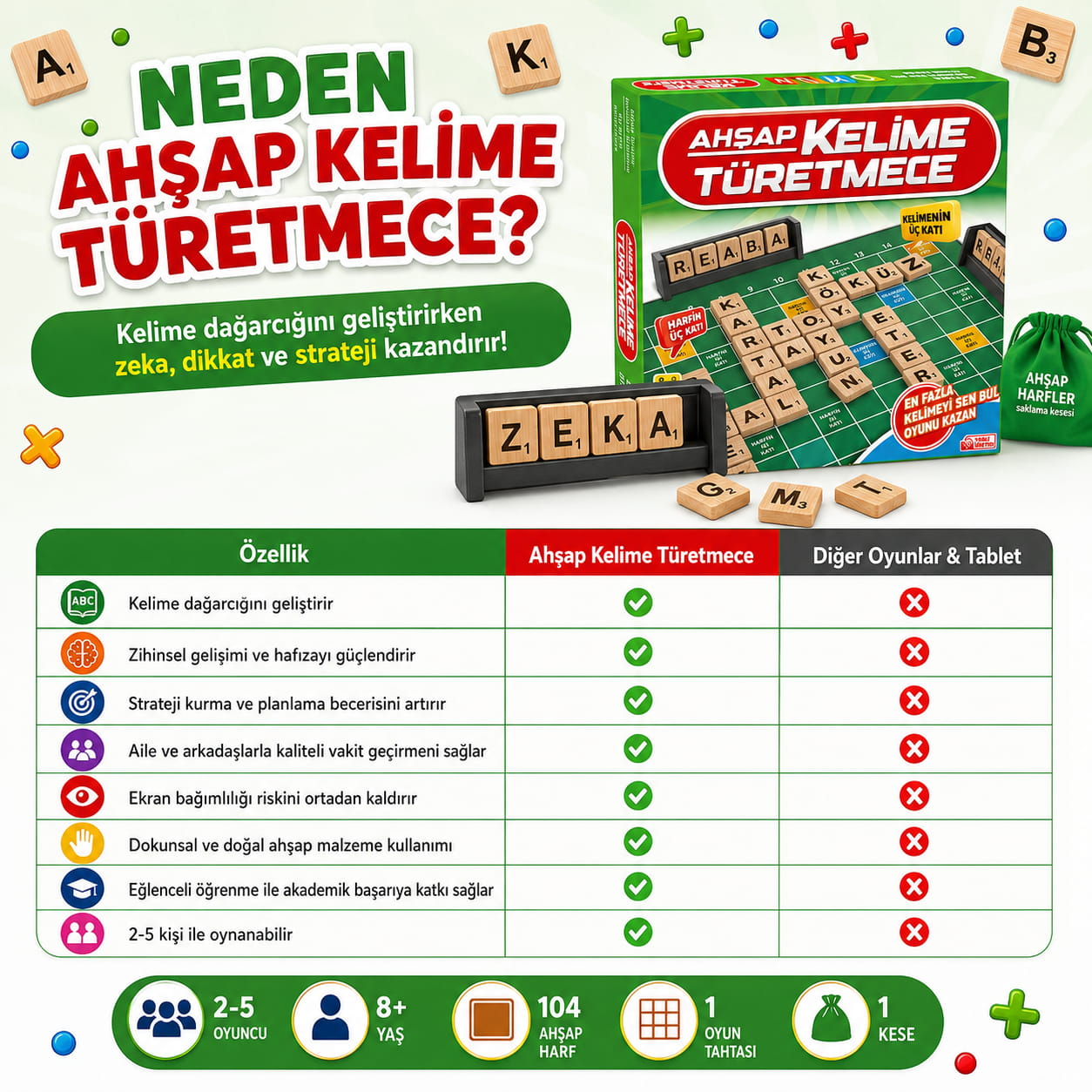 Küçük Dehalar - Kelime Üretme Türetme Oyunu
