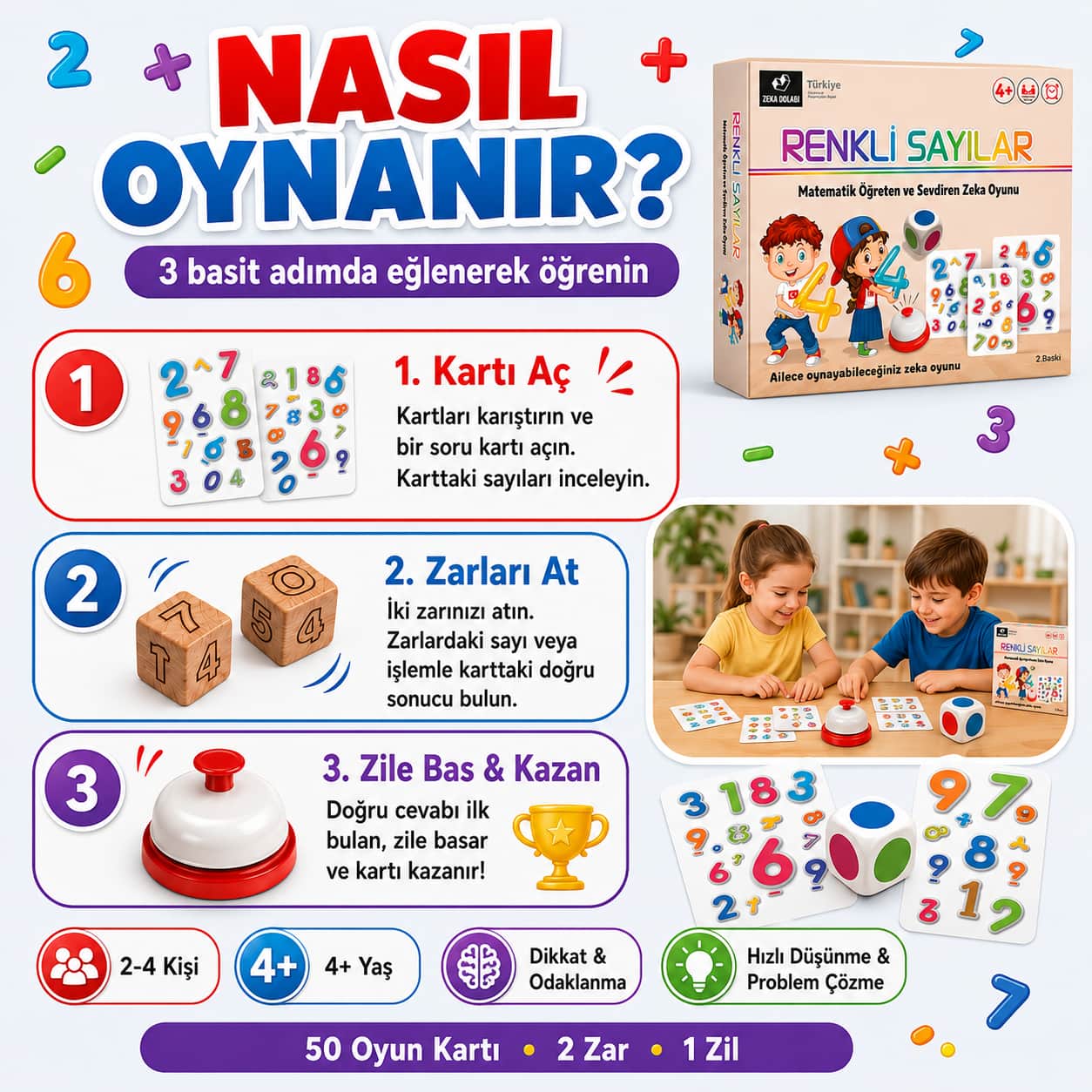 Küçük Dehalar - Renkli Sayılar Matematik Oyunu