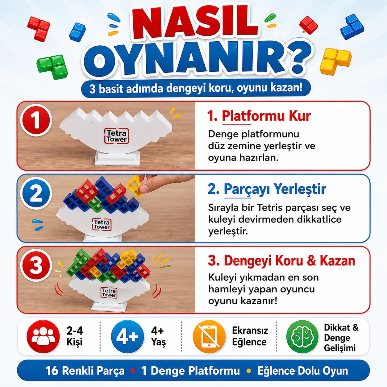 Küçük Dehalar - Tetris Denge Oyunu