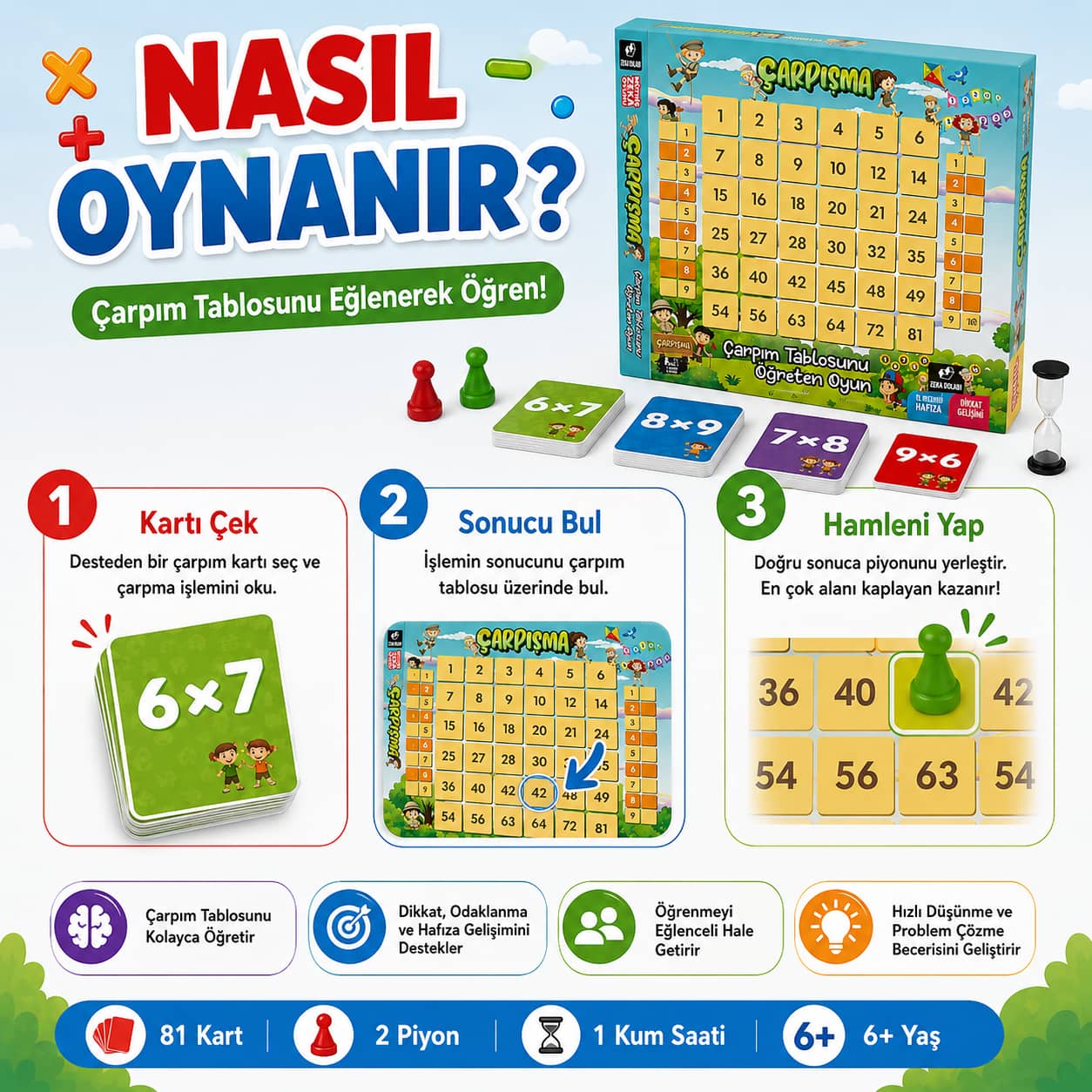 Küçük Dehalar - Çarpışma, Çarpım Tablosunu Öğreten Oyun