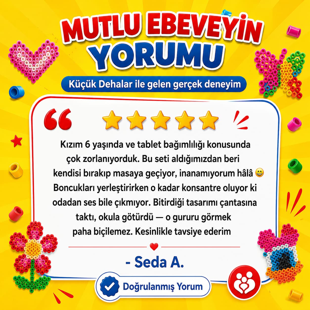 Küçük Dehalar - Boncuklarla Şekil Yapma Aktivite Seti