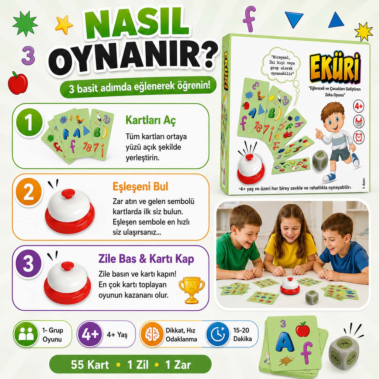 Küçük Dehalar - EKÜRİ - Dikkat, Hız, Odaklanma Oyunu